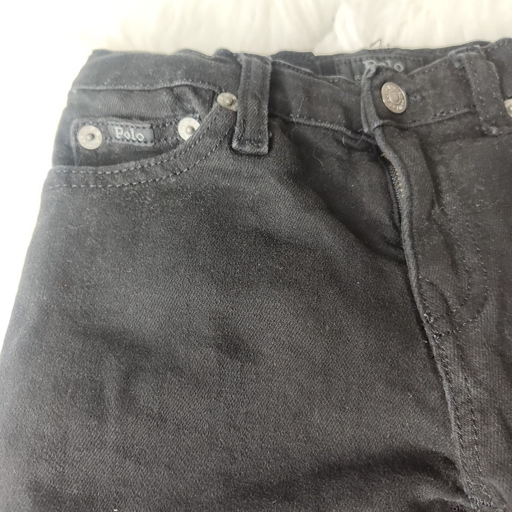 Polo‎ Ralph Lauren Jeans Boys Size 5 Black Hampton Straight Adjustable Waist